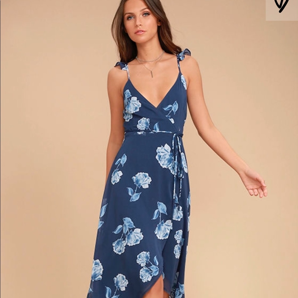 Lulus Floral Wrap Dress